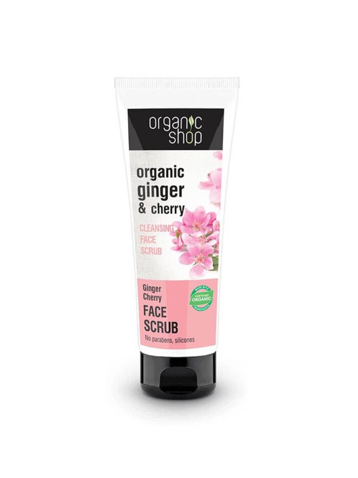 Organic-Shop-Ginger-Cherry-Cleansing-Face-Scrub-75ml