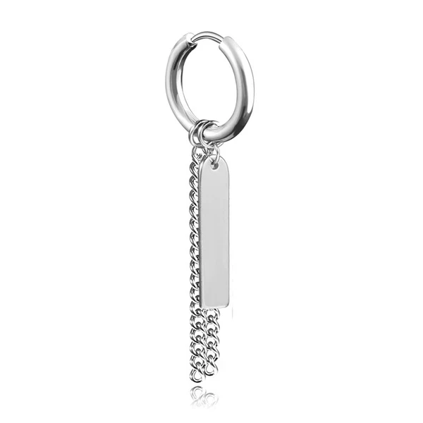 Σκουλαρίκια κρίκοι με αλυσίδα ασημί (ΤΕΜΑΧΙΟ)